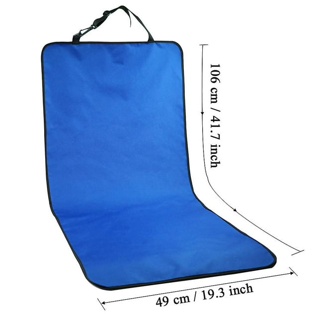 Funda protectora impermeable para asiento trasero de coche, cojín de seguridad trasero para mascotas, accesorios de viaje para gatos y perros, cojín para asiento trasero de coche, color azul