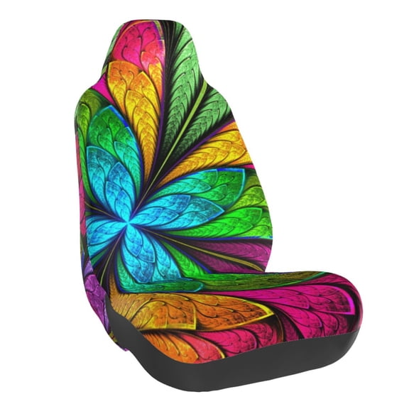 Vsdgher Multicolored Beautiful Flower for Automotive Seat Covers for Cars Trucks and SUVs, Universal Fit Anti-Slip Bucket Seat Protector for Cars,Vehicle Seat Protector for Front Seats