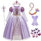 thumbnail image 2 of Disney Tangled Rapunzel Princess Dresses, Cosplay para niñas, Isabella, vestido para niños, ropa de fiesta de cumpleaños, disfraz de Halloween Fivean unisex, 2 of 2