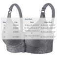 Front Closure Bras for Women Plus Size Floral Pattern Wireless Full ...