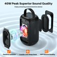 thumbnail image 2 of Altavoz Bluetooth portátil Bobtot 40W con micrófono negro, 2 of 9