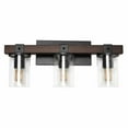 thumbnail image 2 of Lalia Home Farmhouse Rustic Wood Look 3 Light Bath Vanity, 2 of 9