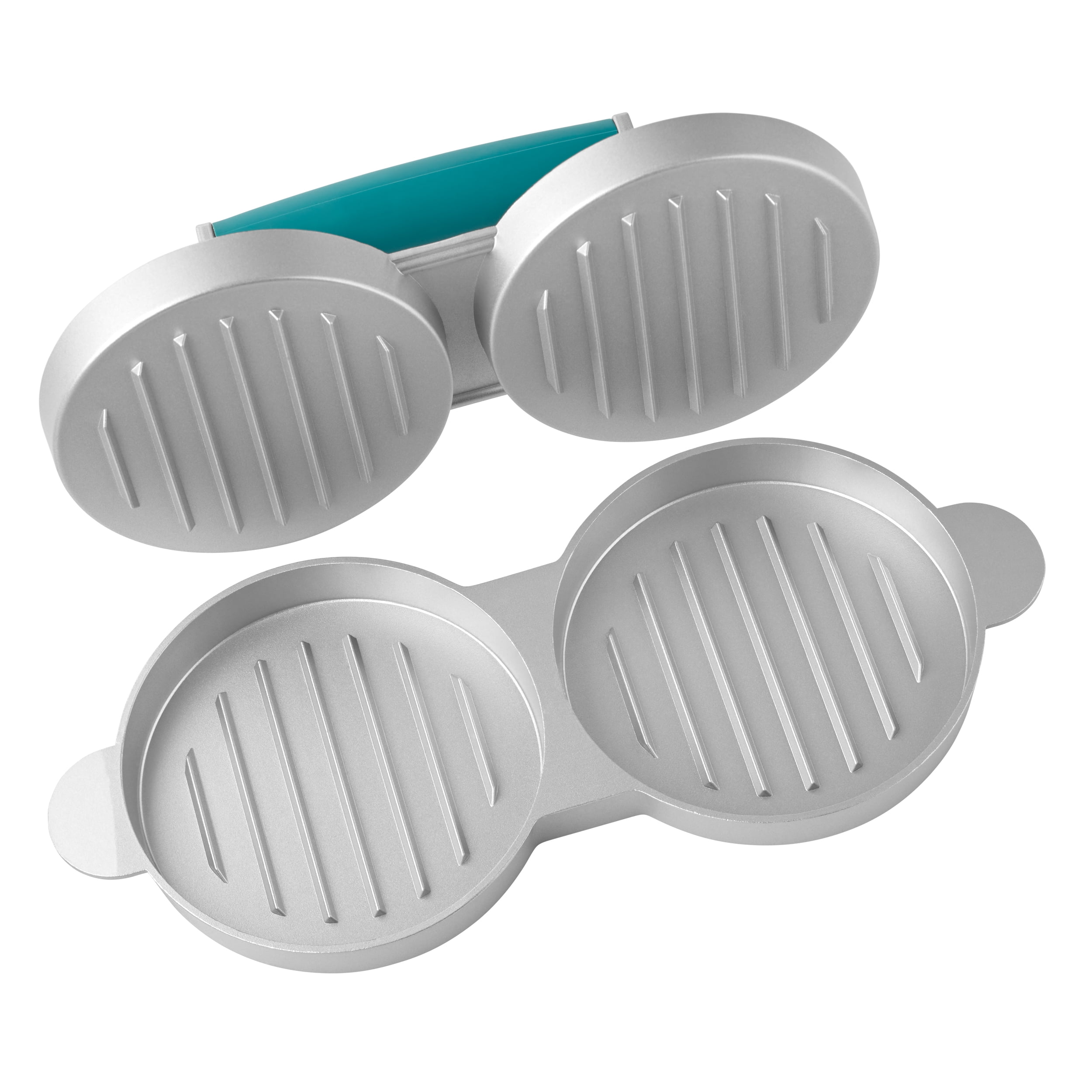 The Pioneer Woman Timeless Beauty Aluminum Double Burger Press, Teal