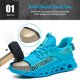 thumbnail image 2 of Zapatos de punta de acero para hombre, ligeros, indestructibles, para mujer, a prueba de pinchazos, cómodos, zapatos de seguridad para uso industrial, costura XGeek LBX-37, 2 of 6