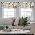 thumbnail image 4 of LALILO Kitchen Curtain Valance Tropical Floral Orange Flowers Rod Pocket Window Curtain 52"x 18" Set of 2, 4 of 5