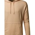 thumbnail image 3 of FashionOutfit Men's Solid Distressed French Terry Pullover Long Sleeve Hoodie Top, 3 of 4