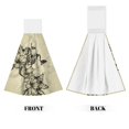 thumbnail image 2 of Kdxio Vintage Floral Hand Towel with Loop Hanging Towel Absorbent Tie Towels for Kitchen Tea Bar Bathroom Decor, 2 of 7