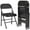 Black, variant on Luku Folding Table and Chair Set of 5, 33.6-inch Portable Square Folding Card Table and 4 PU Soft Cushion Chairs