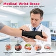 thumbnail image 7 of INDEEMAX Copper Infused Wrist Brace Support for Pain Relief, Adjustable Wrist Support Splint for Tendonitis, Sprain, Strain, Arthritis. For Women and Men-LXL-Left Hand,Black, 7 of 7