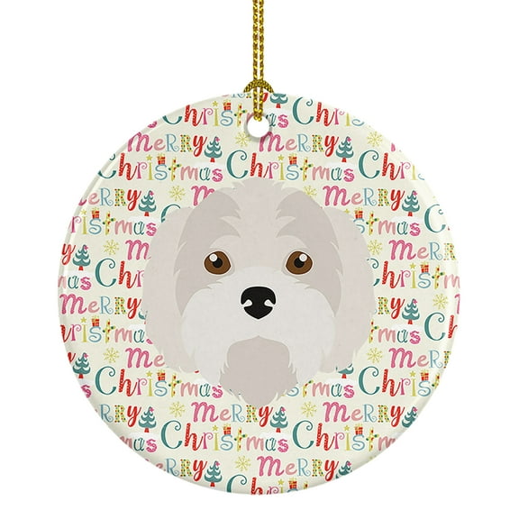 Kyi-Leo Merry Christmas Ceramic Ornament 2.8 in x 2.8 in