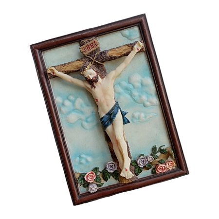 PatungKu Jesuses Christ Statue Jesuses Crucifix Figurines Statue Easter Home Decors Indoor Tabletop Ornament Religious Gift