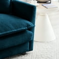thumbnail image 3 of 3 Piece Extra Deep Seat , Blue Chenille Sectional For Living Room, Wood, Sponge, Breathable Fabric, Comfortable Seating Solid High, 3 of 6