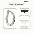 thumbnail image 4 of White Pure Shine Crystal Original Design Phone Charm with 2 Tether Tabs – Stylish, Durable, and Hands-Free Phone Chain – Compatible with iPhone, Samsung, Pixel & More, 4 of 14