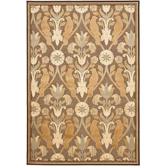 SAFAVIEH Paradise Torrey Floral Area Rug, Brown, 5'3" x 7'6"