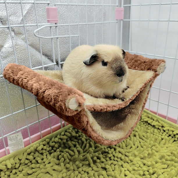 Small Pet Cage Hammocks Double Layer Glider Hammocks Bed Warm Cage Hanging Hammocks For Guinea Pig Ferret Squirrels Hamster Rats Playing Sleeping