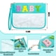 thumbnail image 2 of Bolsa de maquillaje Buryeah Chenille con letras, de nailon transparente, 4 unidades, 2 of 6