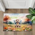 thumbnail image 4 of Welcome Spring Fairy Soft Coated Wheaten Terrier in Flower Meadow Doormat Wheatie Dog Lover Indoor Outdoor Welcome Mat - 13002, 4 of 5