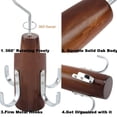 thumbnail image 3 of Perchas de madera natural para cinturón, paquete de 2, perchas de madera maciza con acabado liso con gancho giratorio de 360°, organizador de armario que ahorra espacio compatible con bufandas,, 3 of 5
