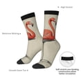 thumbnail image 4 of KLL Flamingo Sitting On Chair Print Cool Socks Men's Women's Crew Socks Funny Crazy Novelty Stockings, 4 of 6