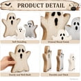 thumbnail image 3 of Halloween Kitchen Decor 3 Pcs Farmhouse Wooden Ghost Table Decor Cute Halloween Decor For Tiered Tray Mantel Coffee Table Halloween Decorations Indoor For Home Office Seasonal Theme Decoration,B, 3 of 6