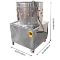 thumbnail image 5 of 20" Turkey Chicken Plucker Stainless Steel Drum Plucking Machine Poultry De-Feather Machine, 5 of 13