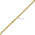 thumbnail image 3 of 14K Yellow Gold Diamond Cut Rope Chain Necklace (3mm, 24 inch), 3 of 4