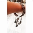 thumbnail image 7 of 4 pcIndian Bollywood Style Silver Jhumka Bangle Size 2'8 Bracelet Ethnic SET, 7 of 7