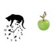 thumbnail image 1 of Reloj colgante silencioso de gato con movimiento silencioso y escultura de cerámica para sala de estar, comedor, escuela, cafetería, estudio, decoraci, 1 of 8