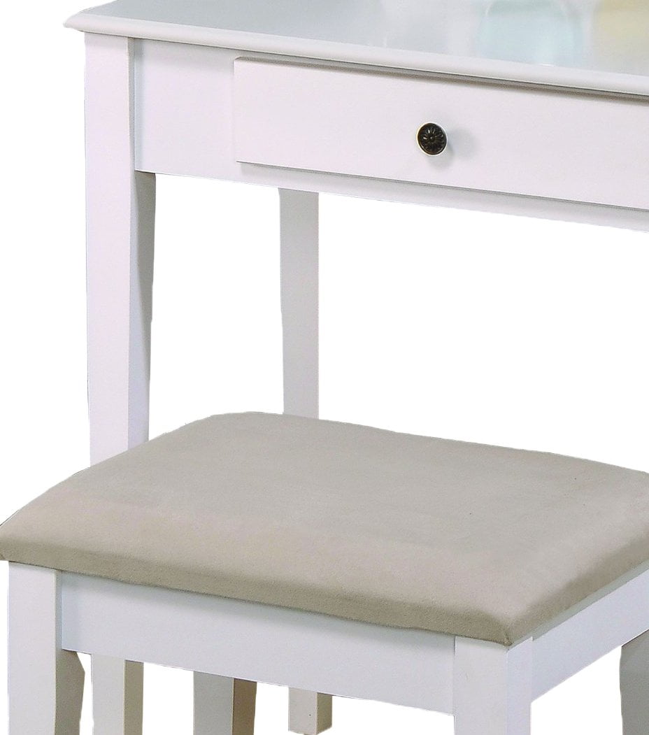 Crown Mark Iris Vanity Table Stool Marble Walmartcom Walmartcom