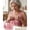 Pink, variant on Sports Bra, Post Surgery Full Coverage Bra Wirefree Soft Lightweight Closure Deep V Bra Bust Shaping Wirefree Bra Criss Cross Back Supportive Bra Daily Beach Wear, Pink S