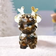 thumbnail image 4 of Anhility Christmas Colorful Bear Figurine, Bear Animals Statue Sculpture for Home Office Garden Decoration Cute Room Office Decor Gifts, 2.75x1.77x0.78in, 4 of 6
