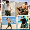 thumbnail image 2 of DAKIMOE Mens Shorts Corduroy Casual Elastic Waist Drawstring Summer Shorts Men with Pockets Lightweight Breathable Workout Shorts for Beach S to 2XL, 2 of 12