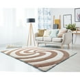 thumbnail image 5 of Westfield Home  Sarathiel Poyel Shag Area Rug Beige/Cream 5'3" x 7'2" 5' x 8' Indoor,Shag Living Room,Bedroom,Dining Room Black, 5 of 5