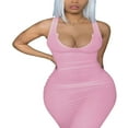 thumbnail image 1 of PENGXIANG Femmes Longue Bodycon Maxi Robe de Réservoir U Cou Côtelé de Base Robe d'Été Robes de Soleil, 1 of 7