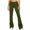 Army Green, variant on Puntoco Women's Flare Solid High Waist Wide Leg Pants Workout Out Leggings Casual Trousers Yoga Gym Pants Green 10(XL)