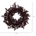 thumbnail image 5 of My Texas House Halloween Layered Foliage Wreath, Plum, 24", 5 of 5
