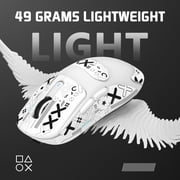 ATTACK SHARK X3 Lightweight Wireless Gaming Mouse with Anti Slip Mouse Grip Tape, Self Adhesive Design Elastics Refined Side Grips Sticker Sweat Resistant Pads/Anti Sweat Paste, Cut to Fit (White)