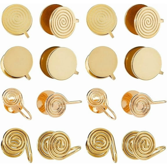 Pressure Earrings for Keloids Stainless Steel Clip Compression Earrings Metal Ear Cuff Adjustable Keloid for Women Men Ladies Gold for diy making