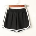 thumbnail image 1 of Pantalones cortos casuales de rayas de cintura alta para mujer, para playa, deportes, correr, yoga, cintura elástica, 1 of 6