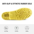 thumbnail image 4 of HISEA Men's Rain Boots Waterproof, Garden Fishing Outdoor Work PVC Boots, Durable Slip Resistant Boots for Agriculture and Industrial Working Black/Yellow Size 10, 4 of 6