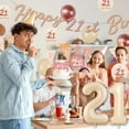 thumbnail image 4 of YANSION 21st Birthday Decorations for Girls, Retro Blush Pink Balloons, 21st Birthday Banner, Triangle Flag Banner, 21st Birthday Balloons, Rose Gold White Sand Nude Balloon Set, 4 of 7