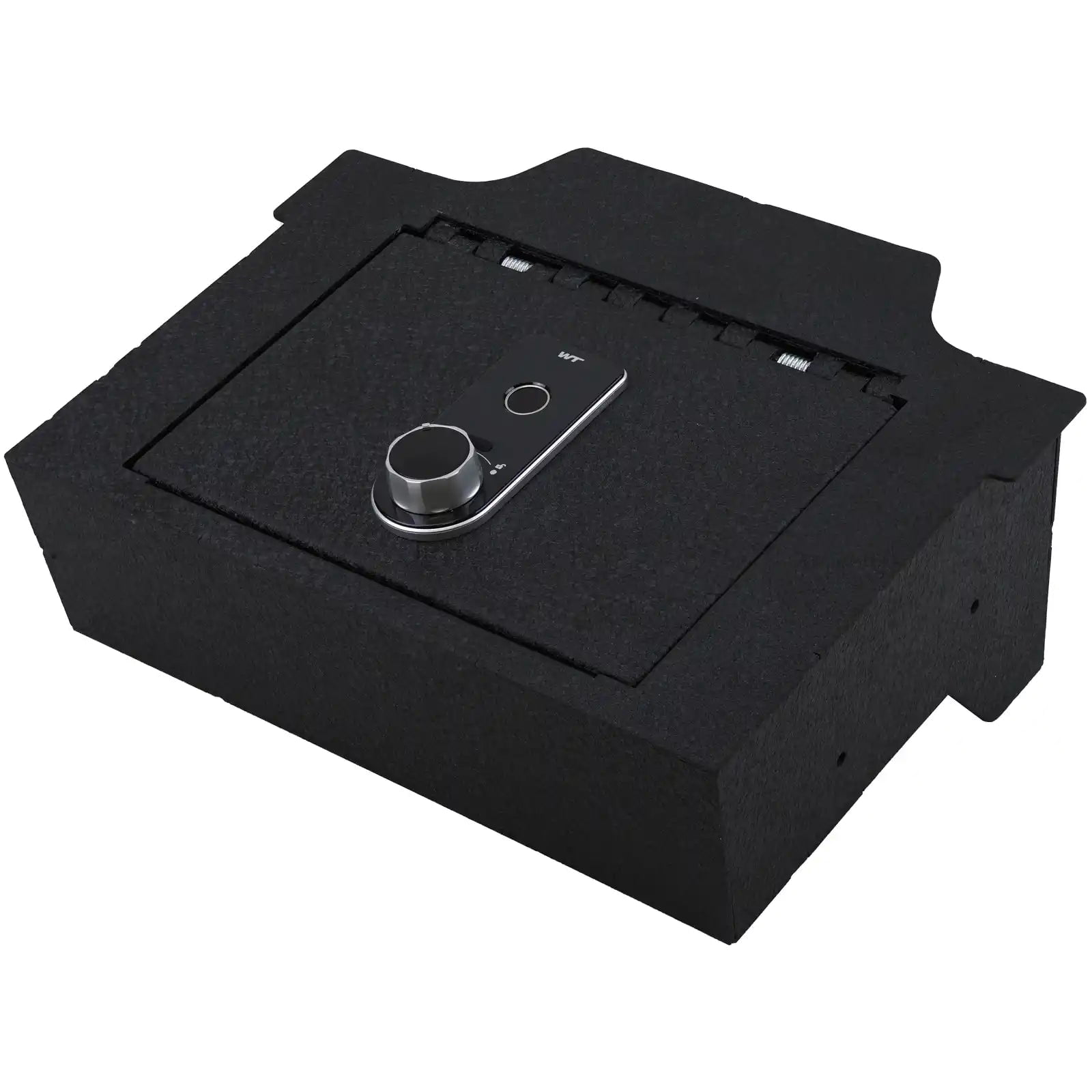 Center Console Safe Gun Safe, WASAI Console Gun Vault Lock box Compatible with RAM 1500/2500/3500 LARAMI/BIGHORN/POWERWAGON 2019-2024, NOT FIT Cup Holder with Cover, Fingerprint Lock with Backup Key.