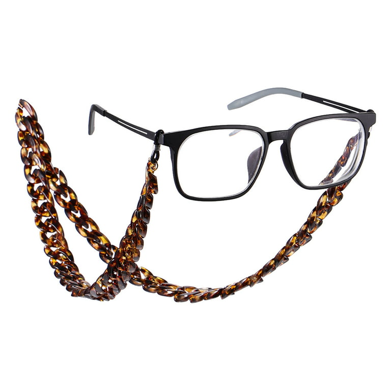 VALICLUD Anti-Slip Spectacles Chain Universal Eyeglasses Cord Sunglasses Rope Exaggerated Neck Cord (Brown), Size: One Size