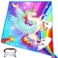 thumbnail image 1 of Unicornio azul Kite TOY Life para niños, fácil de volar, tamaño grande, 1 of 8