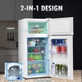 Costway 2 Doors 3.4 cu ft. Unit Small Mini Compact Refrigerator with