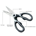 thumbnail image 3 of Kitchen Scissors, Ultra-Sharp Premium Stainless Steel Heavy Duty Kitchen Shears and Multi Purpose Poultry Shears for Chicken, Poultry, Fish, Meat, Vegetables, Herbs, Bottle opener,Nuts Cracker,and BBQ, 3 of 6