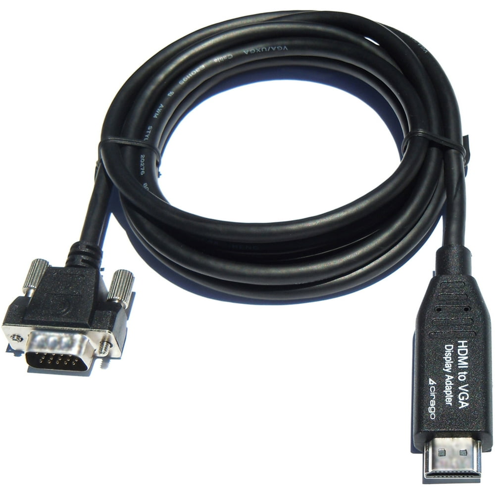 Cirago Display Adapter Cable HDMI Male to VGA Male 6', HDM2VGA06BLK