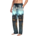 thumbnail image 5 of Witch and Haunted House Mens Cotton Pajama Pant Sleep and Lounge Bottons with Pockets, 5 of 7