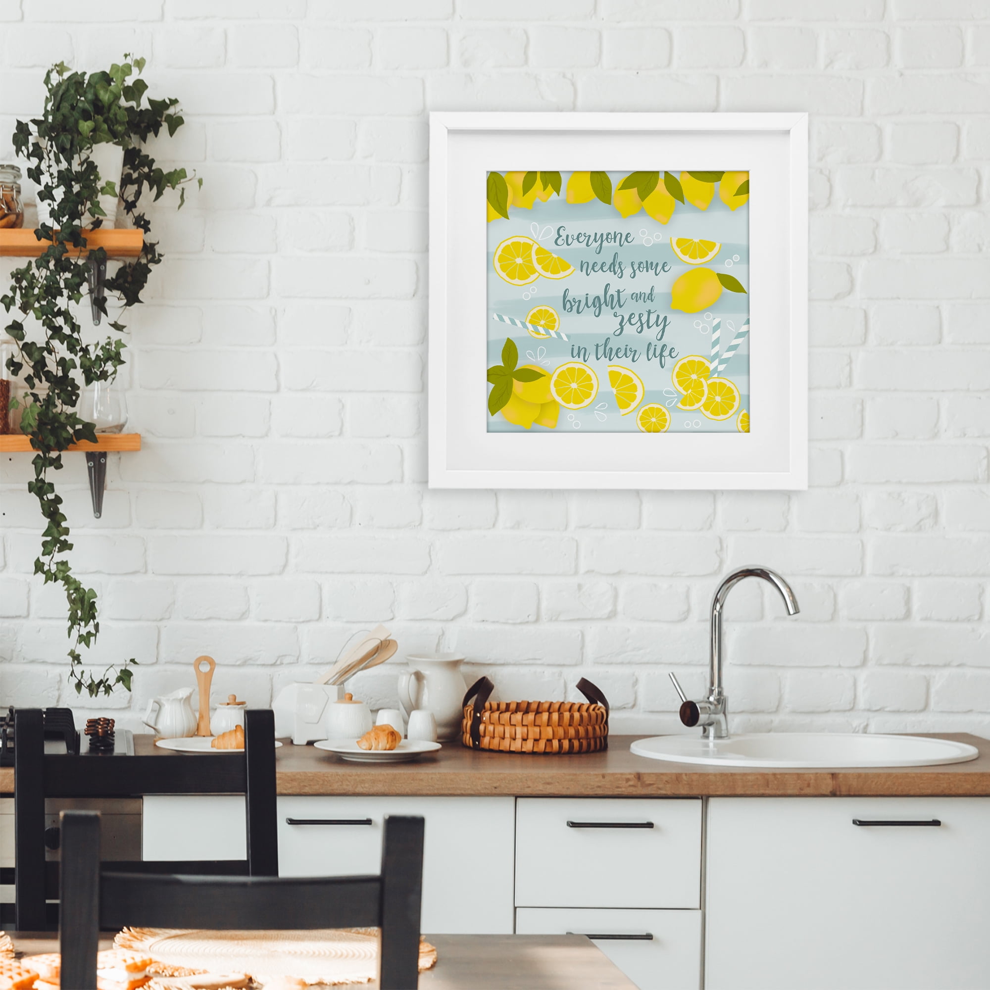 Stupell Industries Everyone Needs Bright & Zesty White Framed Print Under Glass, design by Anna Quach