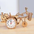 thumbnail image 4 of wirlsweal Table Clock Eye-catching Realistic Looking Plastic Non-ticking Battery Operated Alarm Clock Desktop Ornament for Home, 4 of 10